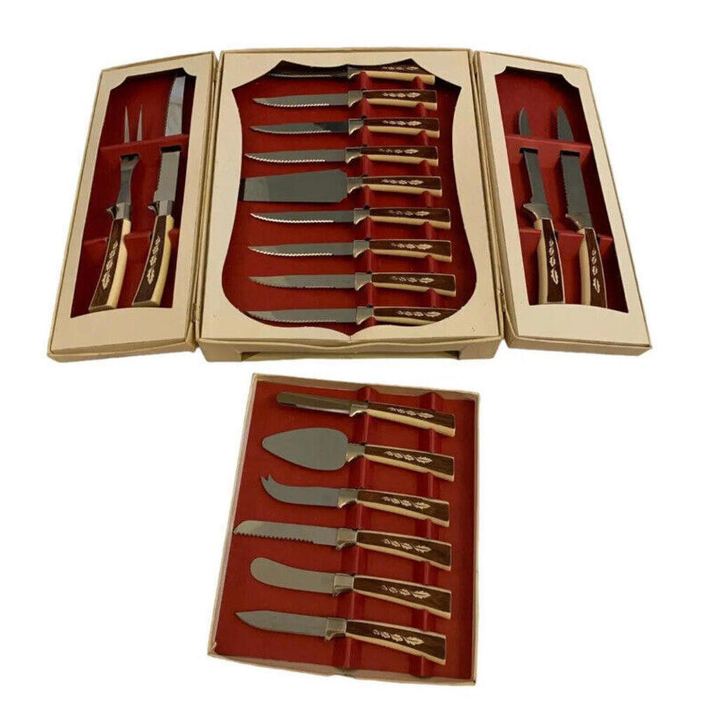 Vintage Set Cutlery Regent Sheffield English Blades 19 Piece Treasure Chest